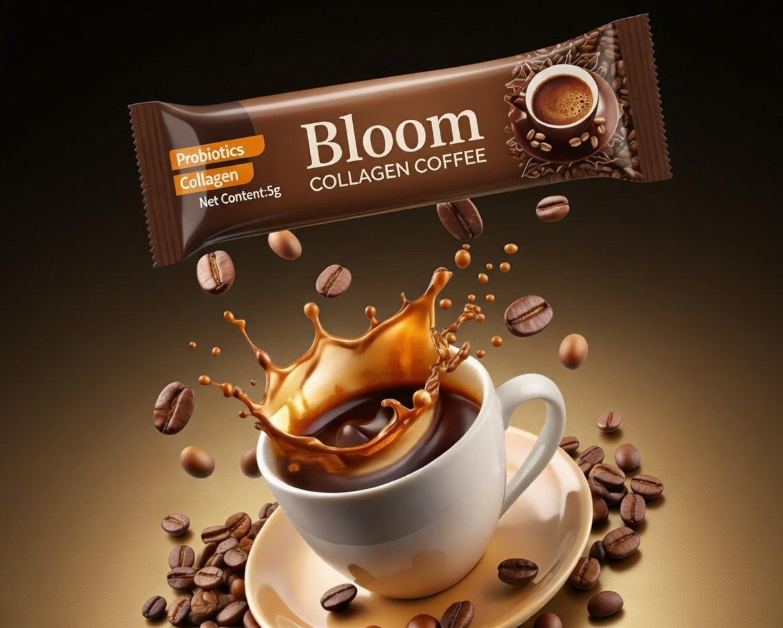 قهــــوة بلـــوم بــالكولاجين لخسارة الوزن وبشرة أكثر شباباً للرجال والنساء
